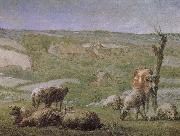 Jean Francois Millet The field with house Spain oil painting artist